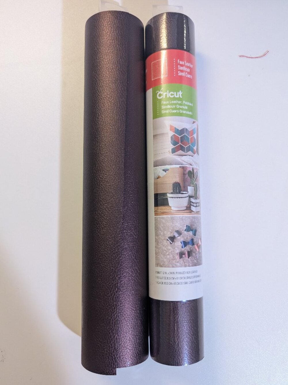 Cricut Brown Faux Leather Pebbled 1.5 Sheets
